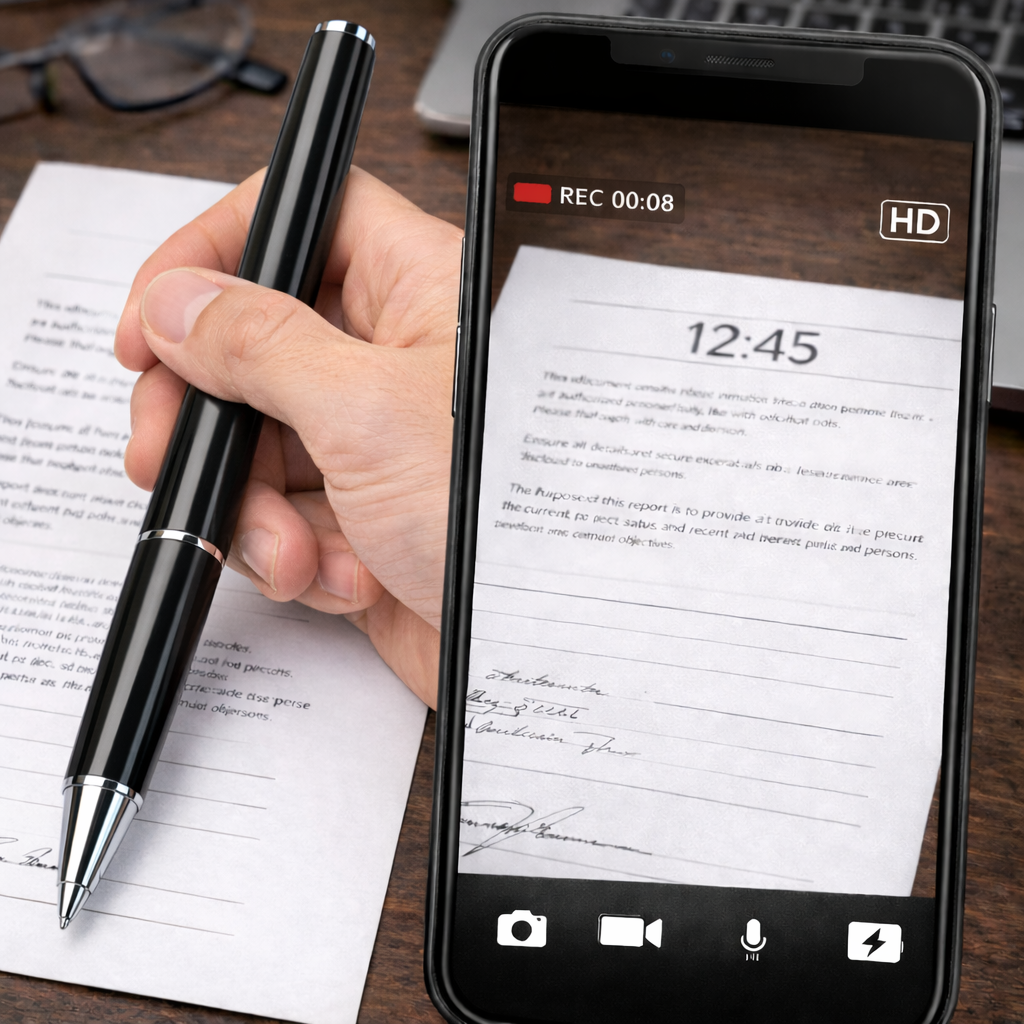 Bolígrafo con Cámara WiFi – HD 1080P